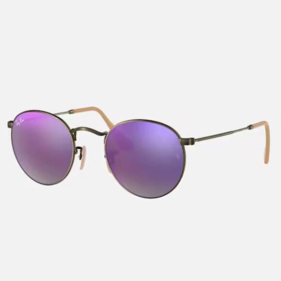 Ray-Ban Lilac Round Flash Sunglasses - Picture 2 of 3
